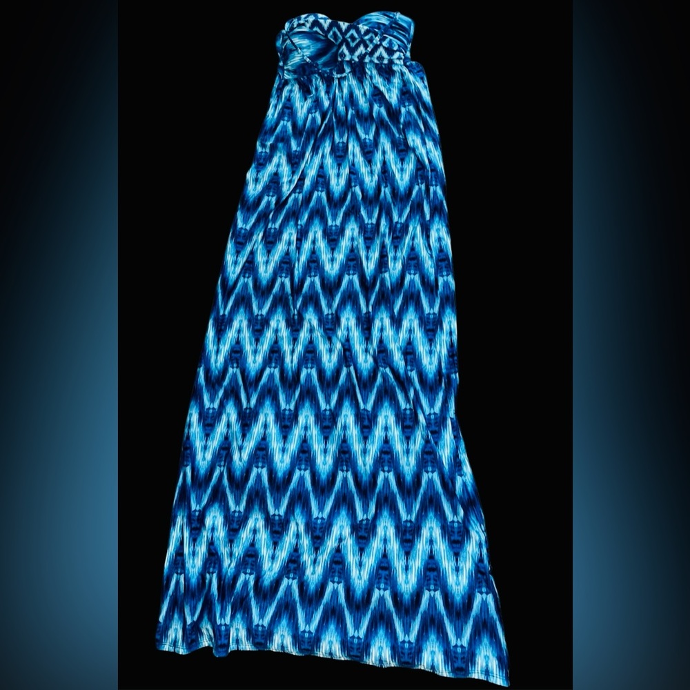 La Blanca UPF50 Ocean Blue Strapless Dress szS - Picture 2 of 13